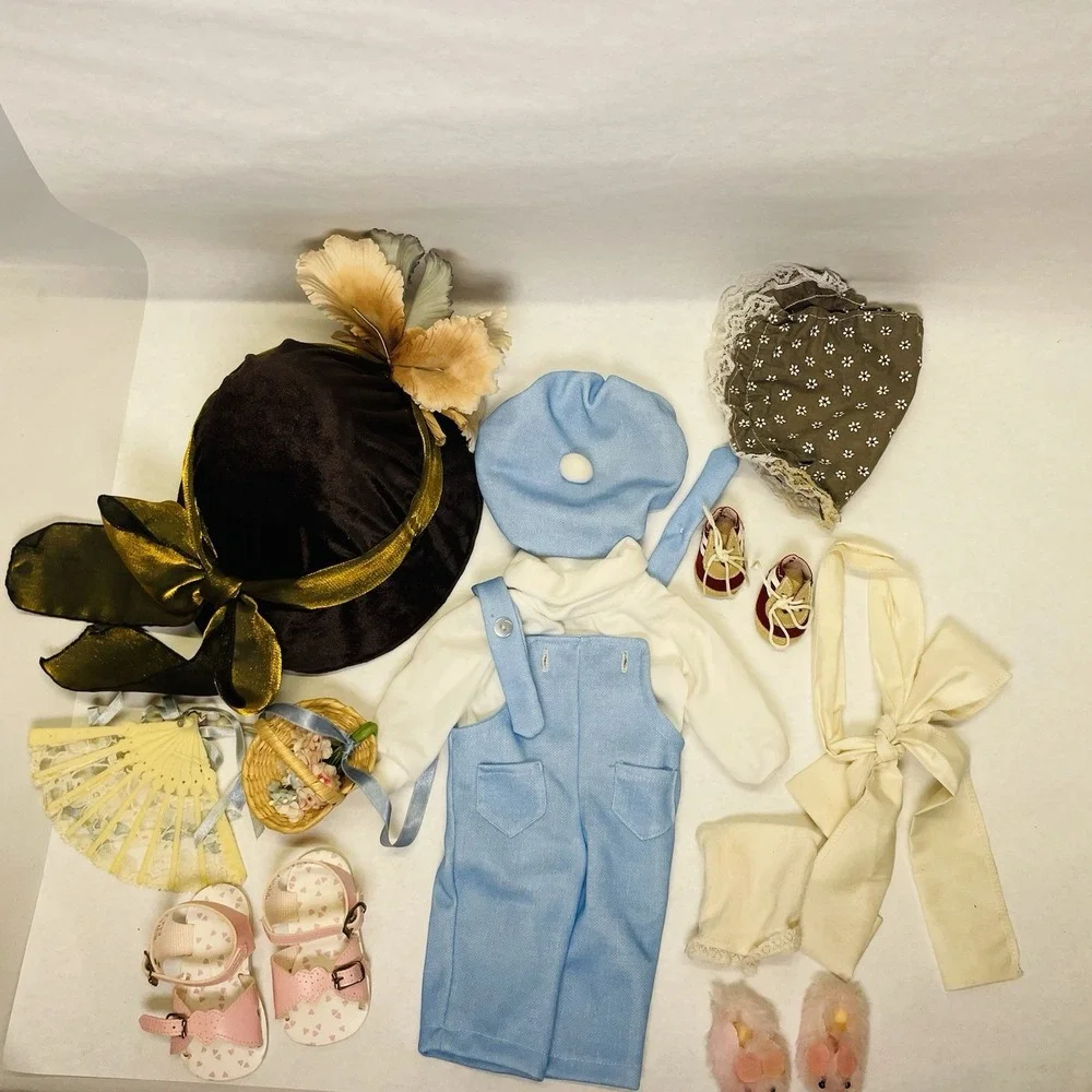 VTG AMERICAN GIRL DOLL CLOTHES & Other Doll ACCESSORY LOT  BLUE PANTS‎ & Hat